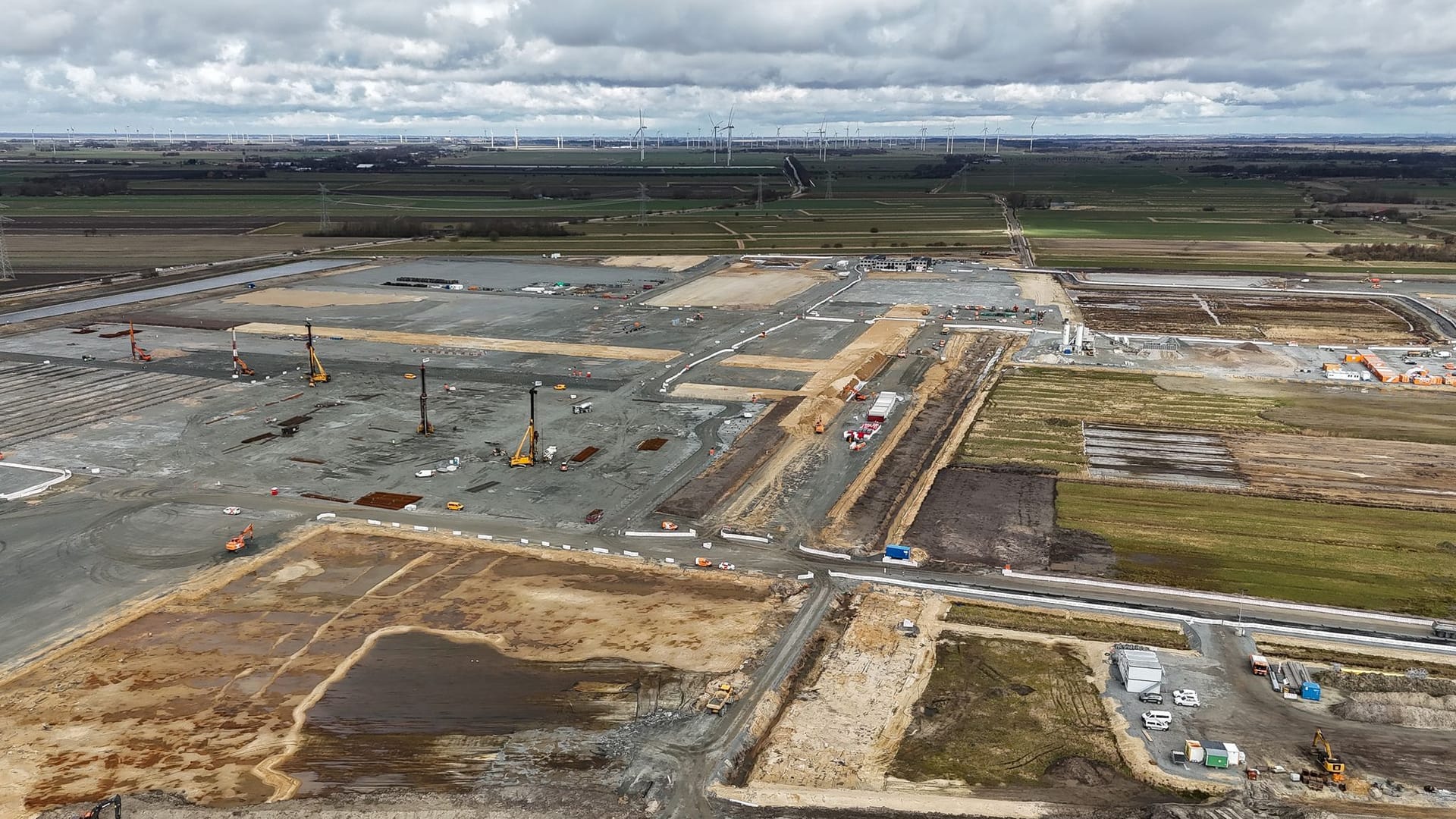 Baustelle Batteriehersteller Northvolt in Heide Baustelle Batteriehersteller Northvolt in Heide
