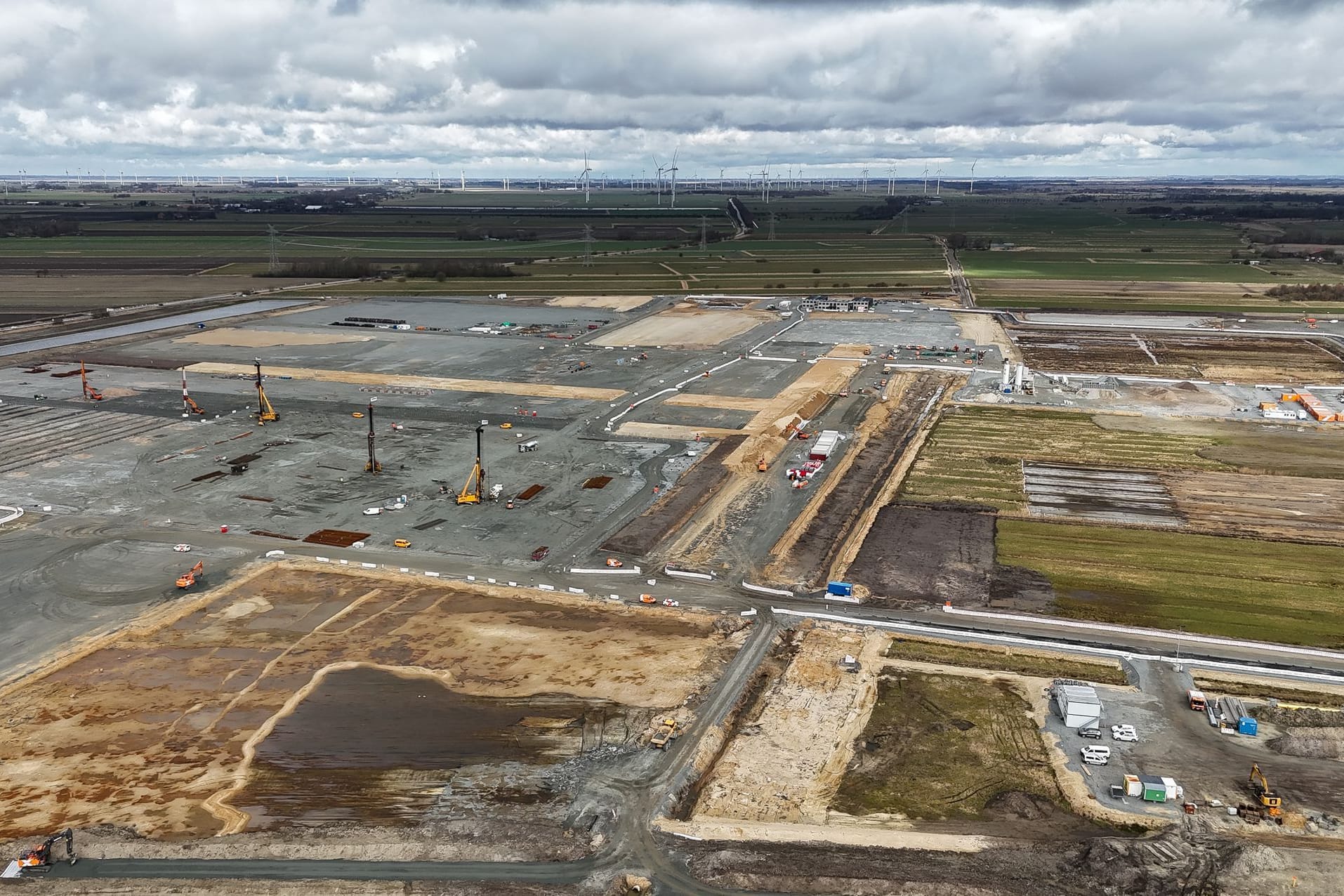 Baustelle Batteriehersteller Northvolt in Heide