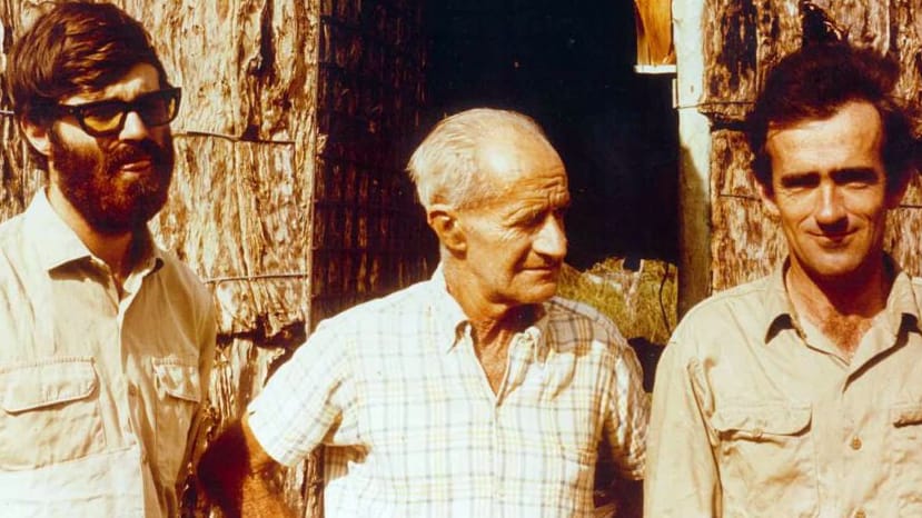 Perlfarmer Dean Brown (M.) mit seinen Söhnen Bruce (l.) und Lyndon.