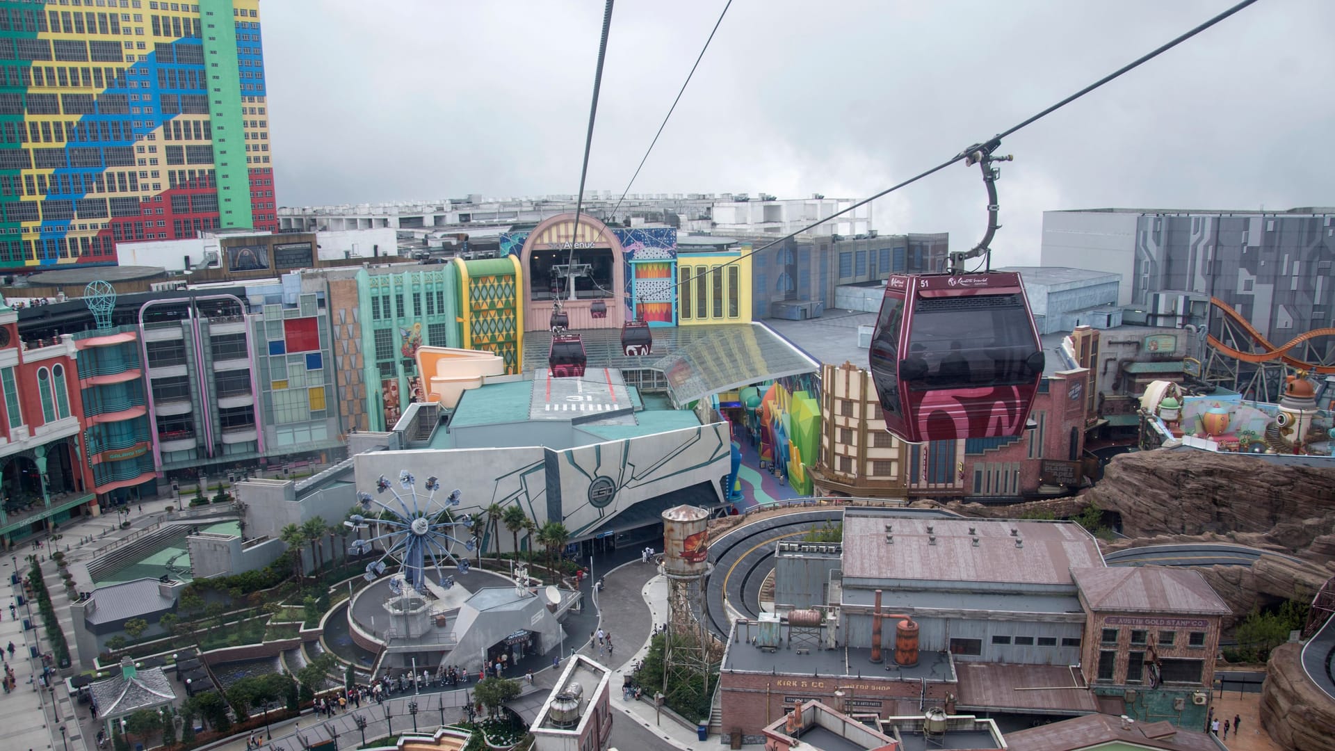 View of cable car at Genting Highlands, Malaysia