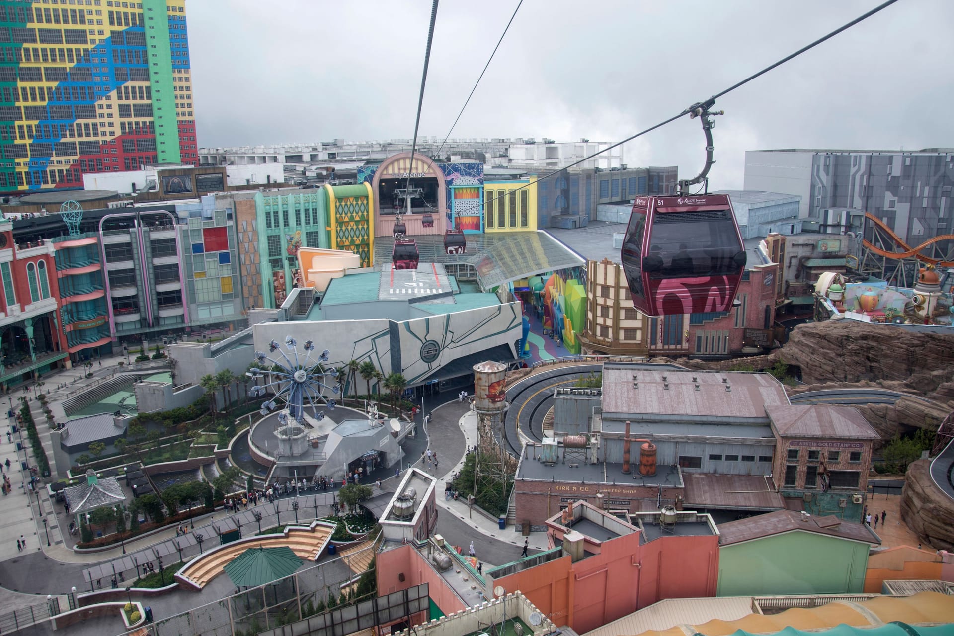 View of cable car at Genting Highlands, Malaysia