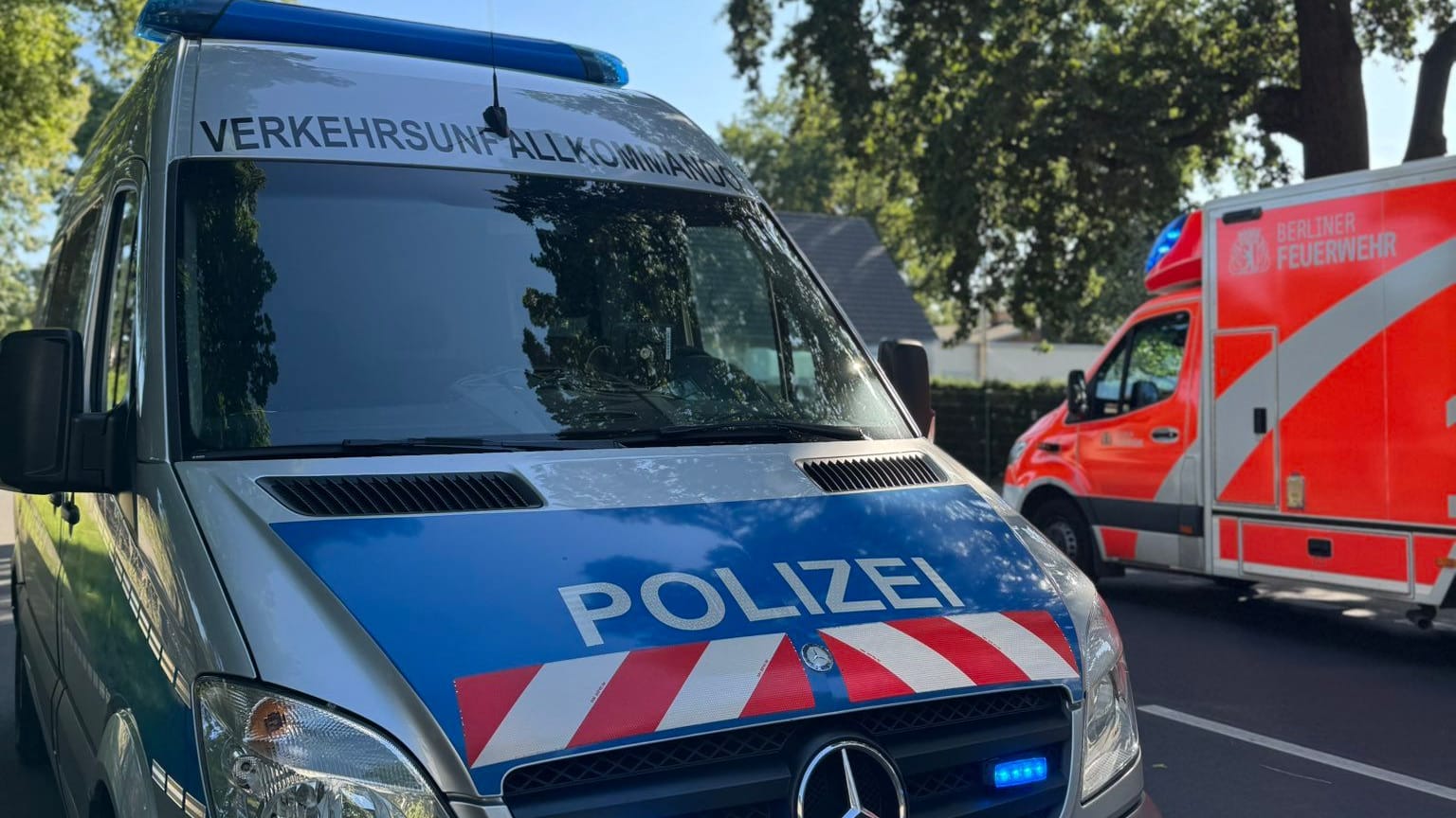 Verkehrsunfalldienst am Unfallort