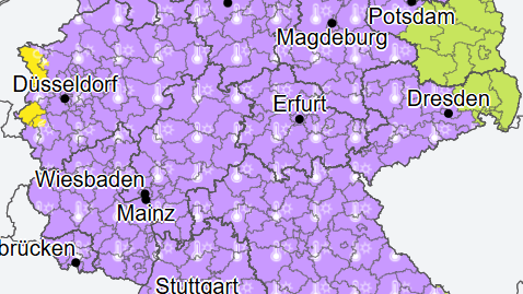 Wetter in Deutschland: Der DWD gibt für Mittwoch fast für die ganze Bundesrepublik eine amtliche Hitzewarnung heraus.