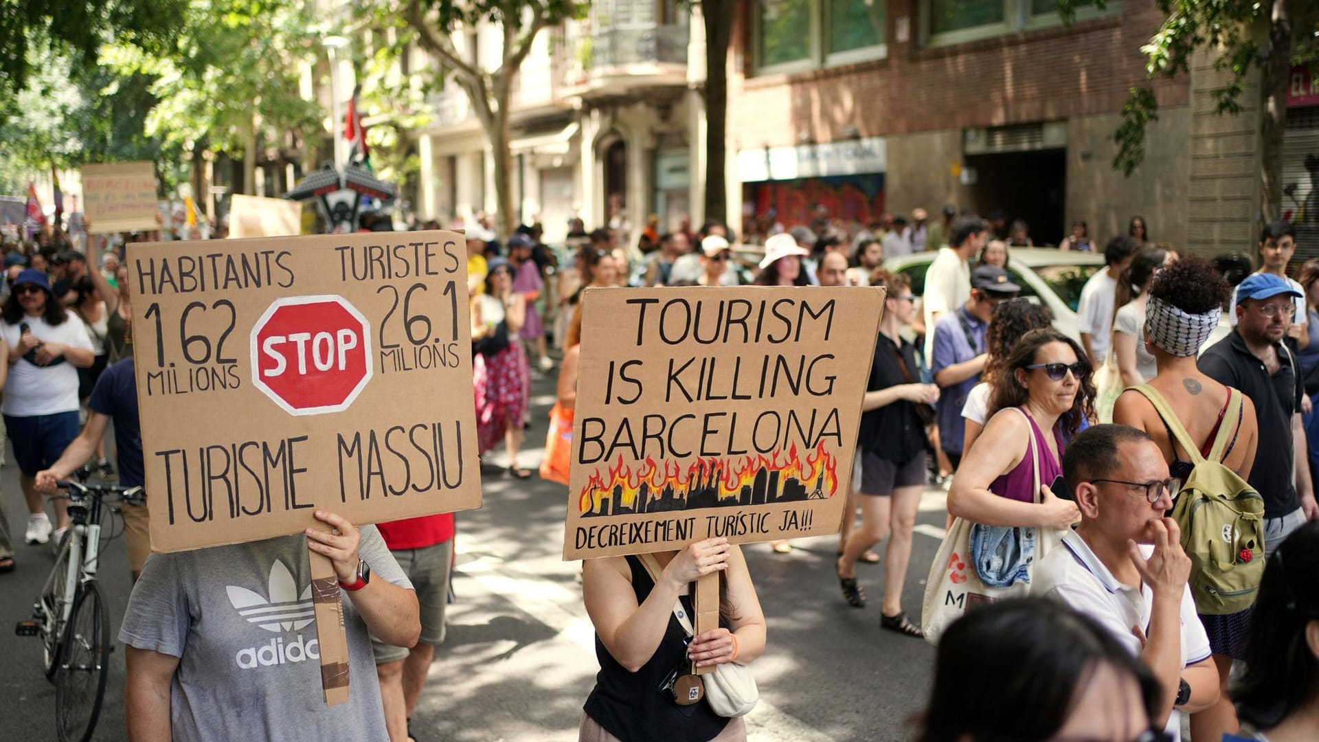 Protest gegen Übertourismus - Spanien