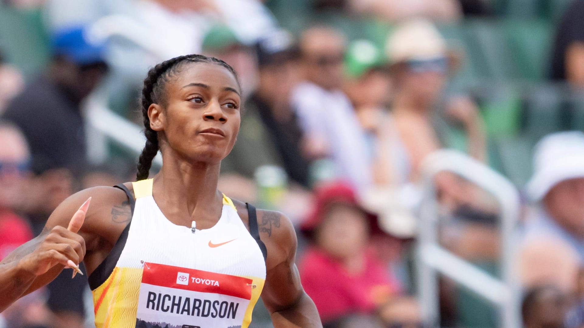 Sha'Carri Richardson: Sie gewann bei Olympia Silber über die 100 Meter und Gold mit der Staffel.