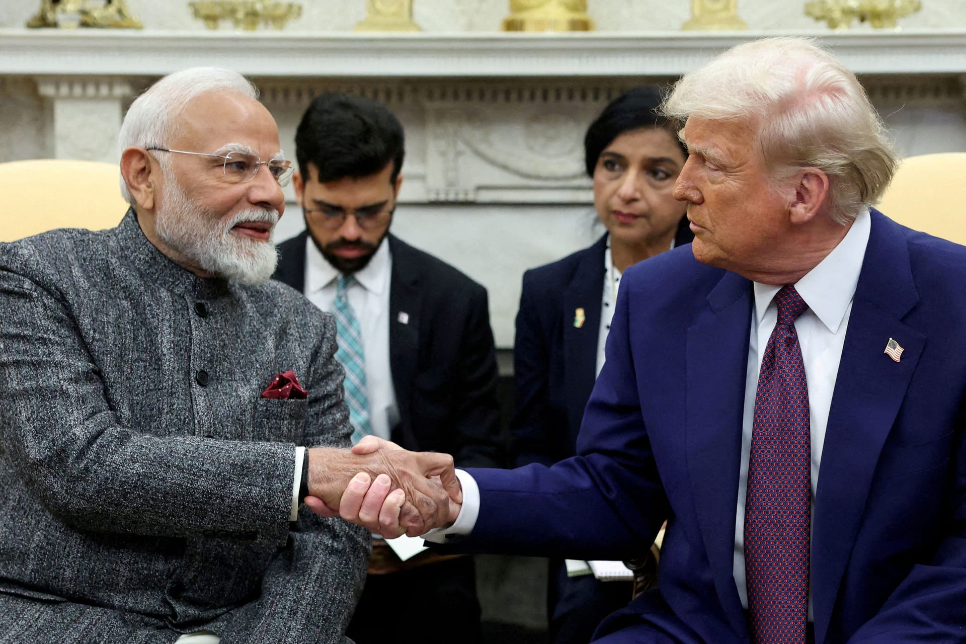 US-Präsident Donald Trump und Indiens Premierminister Narendra Modi im Weißen Haus: Die guten Beziehungen könnten Schaden nehmen.