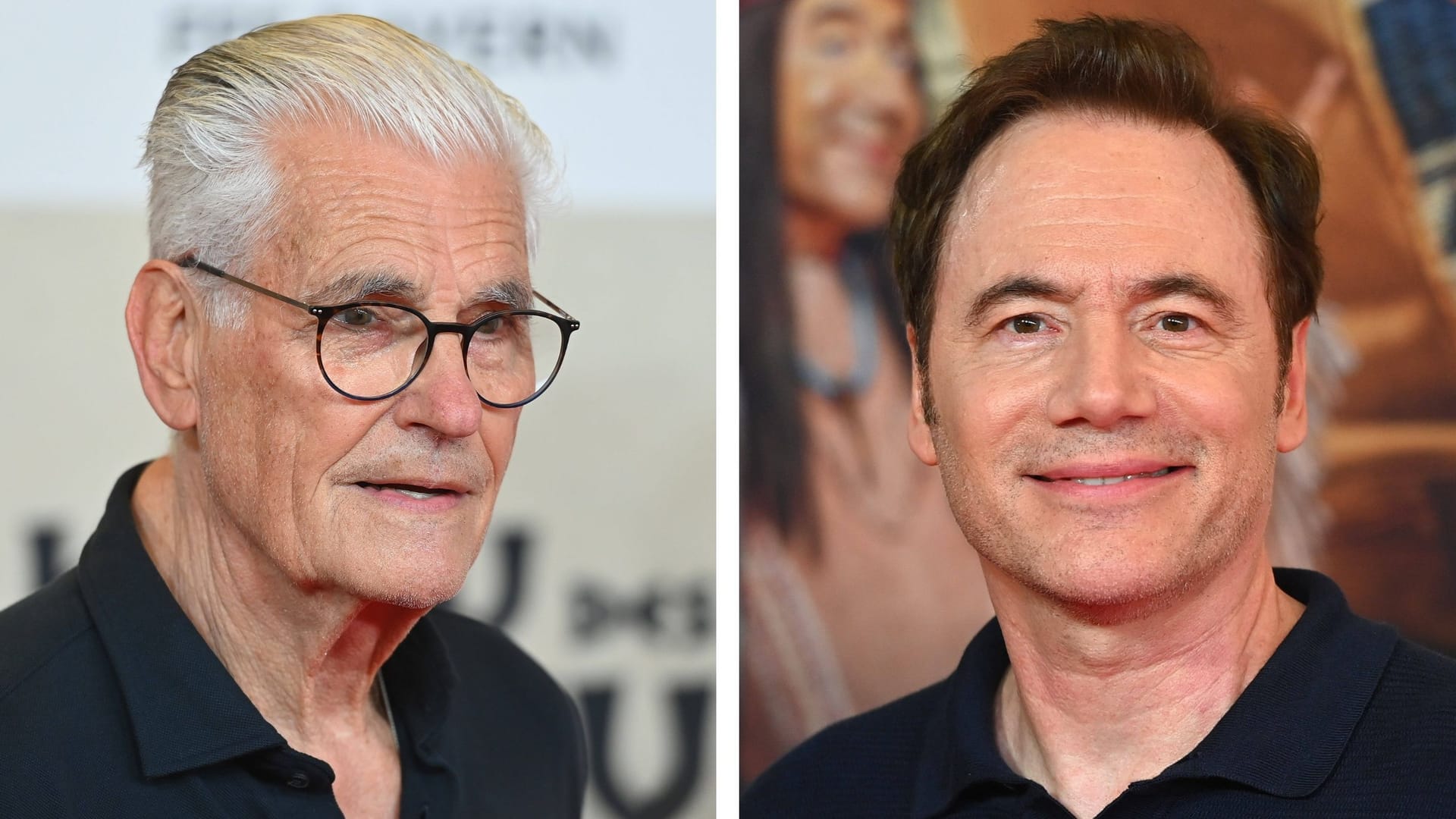 Schausspiellegende Sky du Mont und Michael Bully Herbig am Dienstagabend in München: Während du Monts Rede wurde Bully emotional.