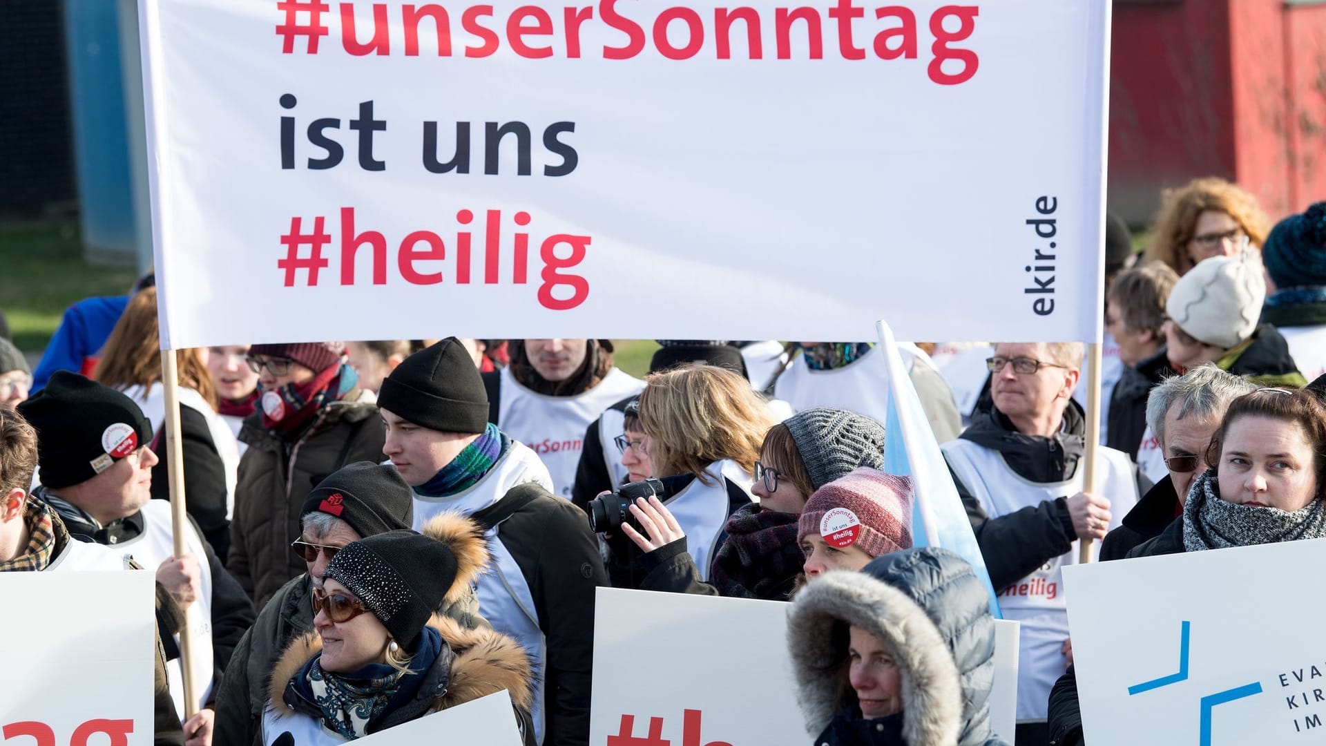 Demonstration für verkaufsfreien Sonntag