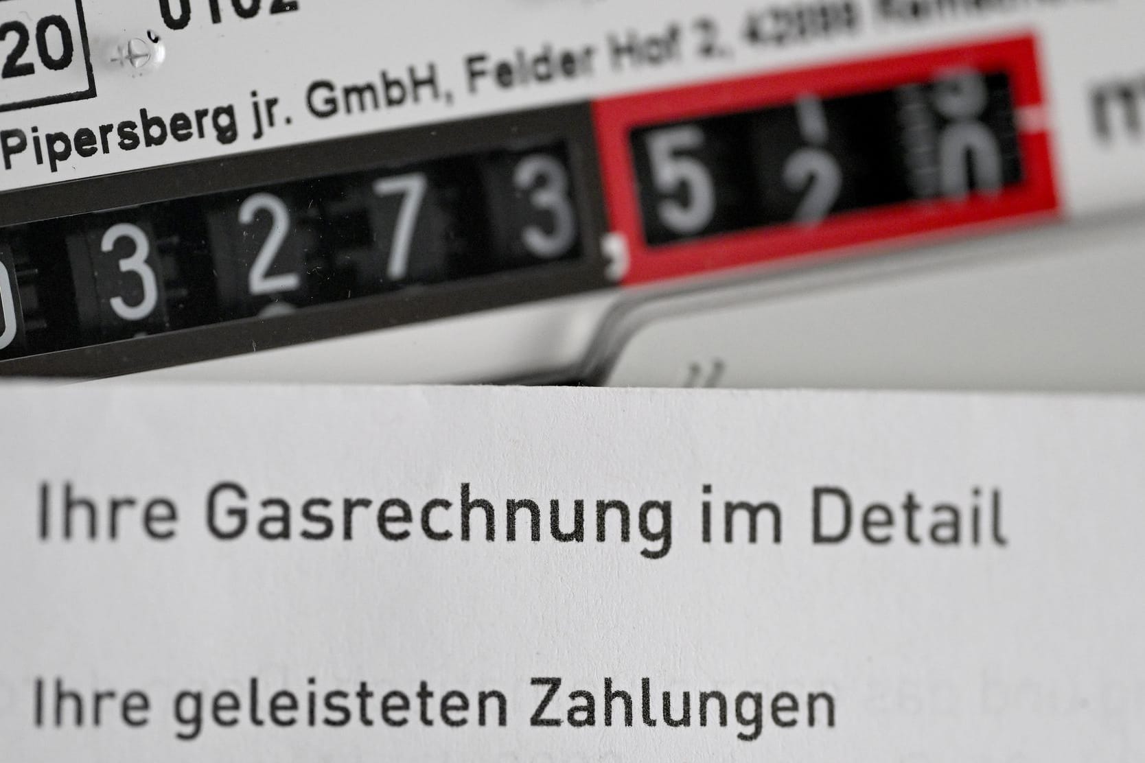 Gasrechung und Gaszähler