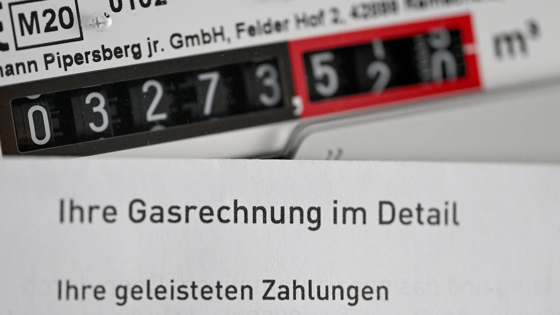 Gasrechung und Gaszähler
