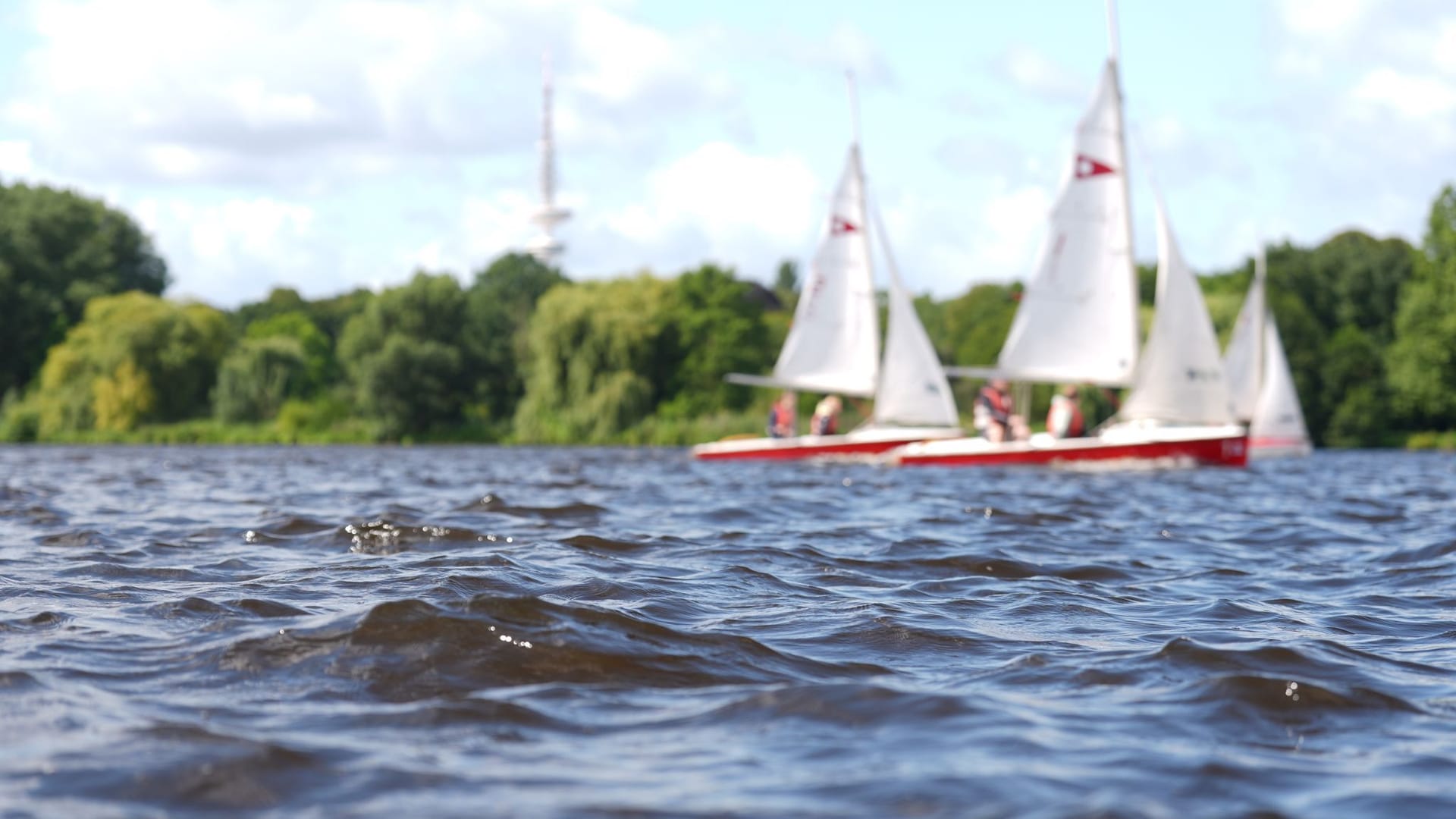 Segler auf der Alster