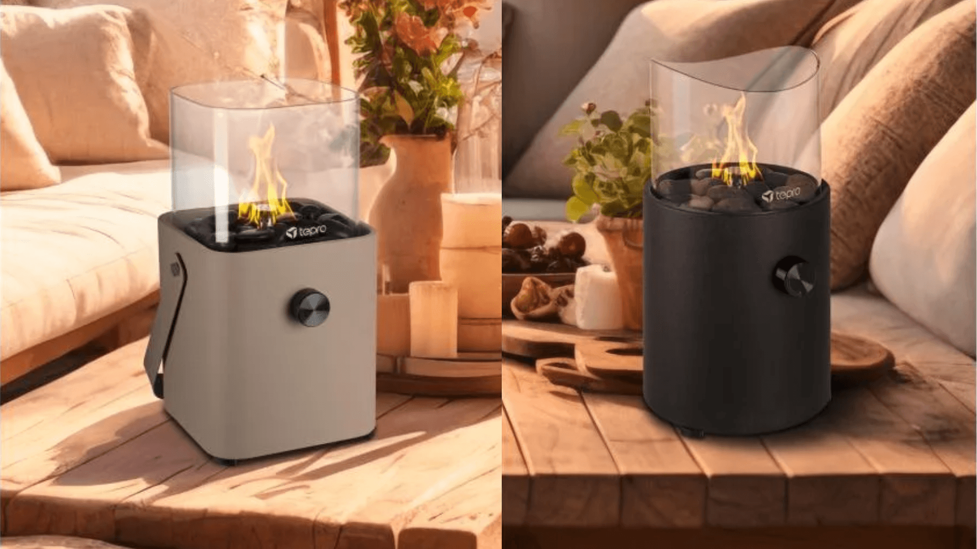 Bei Lidl gibt es jetzt ein stilvolle Tisch-Gasfeuerstelle.