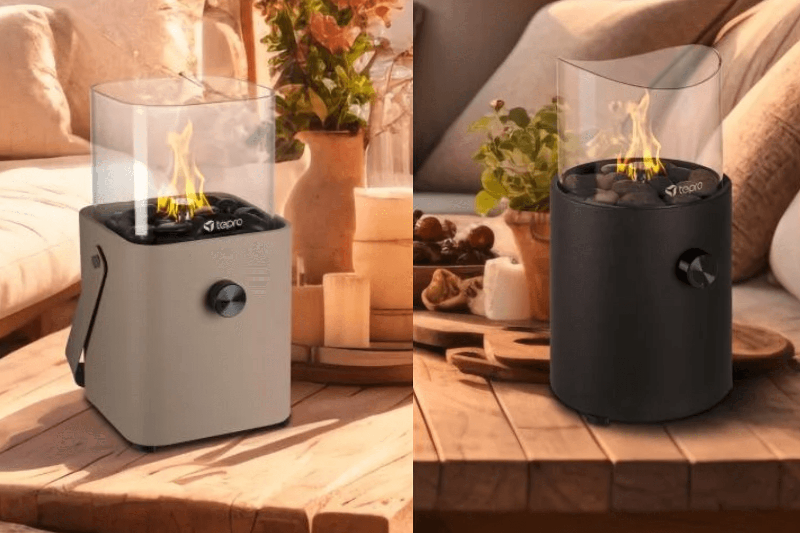 Bei Lidl gibt es jetzt ein stilvolle Tisch-Gasfeuerstelle.