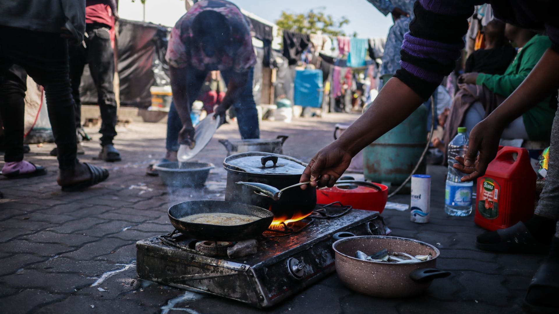 Leben in einem Flüchtlingslager in Tunesien