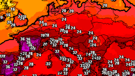 Das Wetter-Modell ICON des DWD für Freitag, 17 Uhr: Deutschland darf sich auf warme Sommer-Tage freuen.