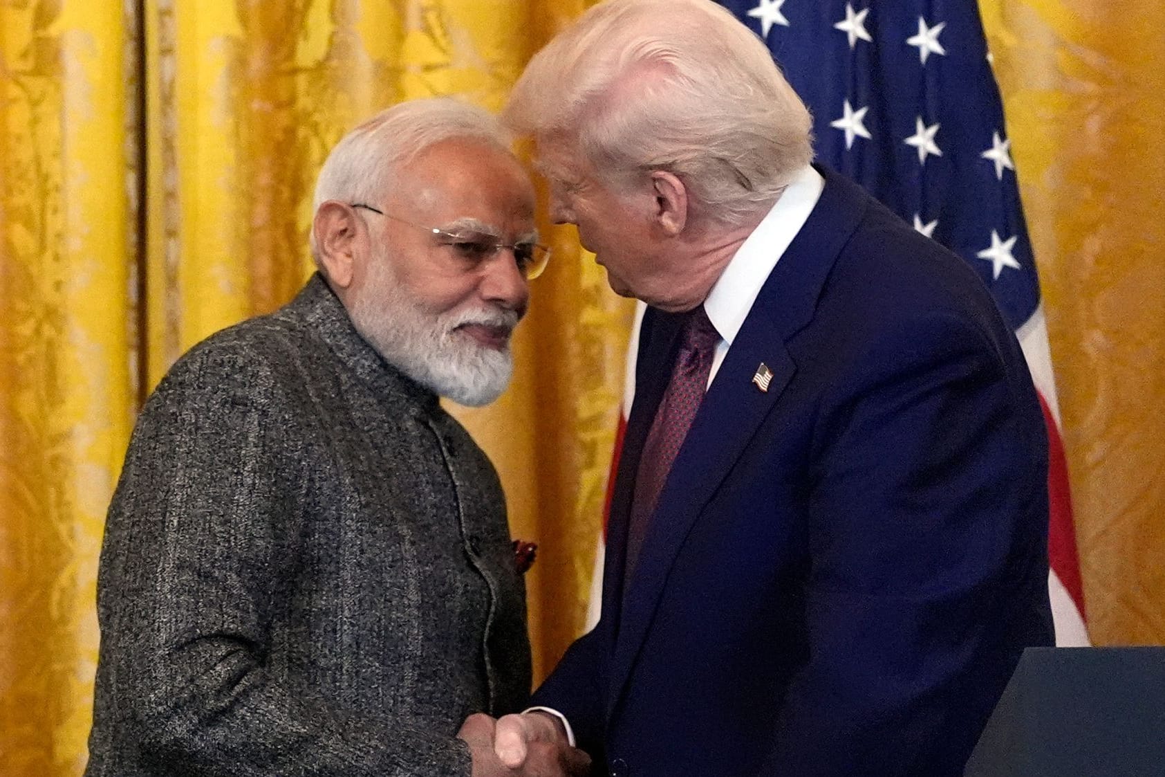 US-Präsident Donald Trump und Indiens Premierminister Narendra Modi (Archivbild): Die Vereinigten Staaten wollen Indien für ihren Handel mit Russland bestrafen.