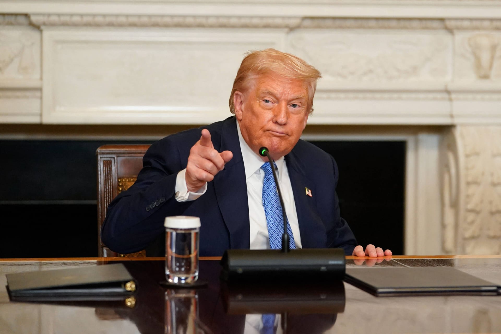 Donald Trump bei einer Pressekonferenz im Weißen Haus.