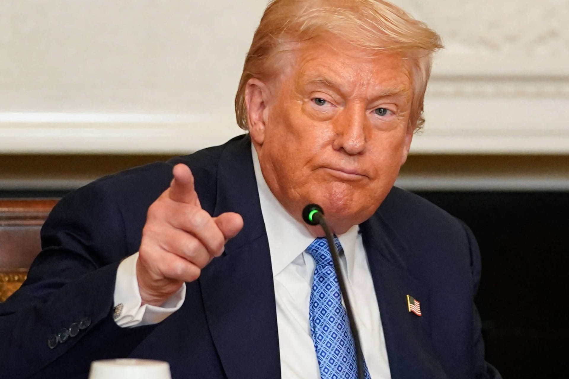 Donald Trump bei einer Pressekonferenz im Weißen Haus.