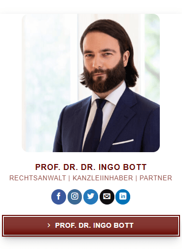 Die Webseite von Ingo Bott: Auf dieser Seite führte der Anwalt bis einschließlich Dienstag seinen Professorentitel. Mittlerweile ist er verschwunden. Die Webseite von Ingo Bott: Auf dieser Seite führte der Anwalt bis einschließlich Dienstag seinen Professorentitel. Mittlerweile ist er verschwunden.