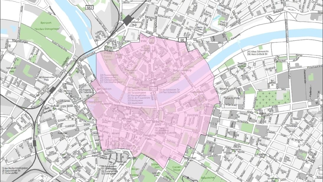 Der Evakuierungszone: Alle Personen müssen diesen Bereich bis 9 Uhr am Mittwoch verlassen.