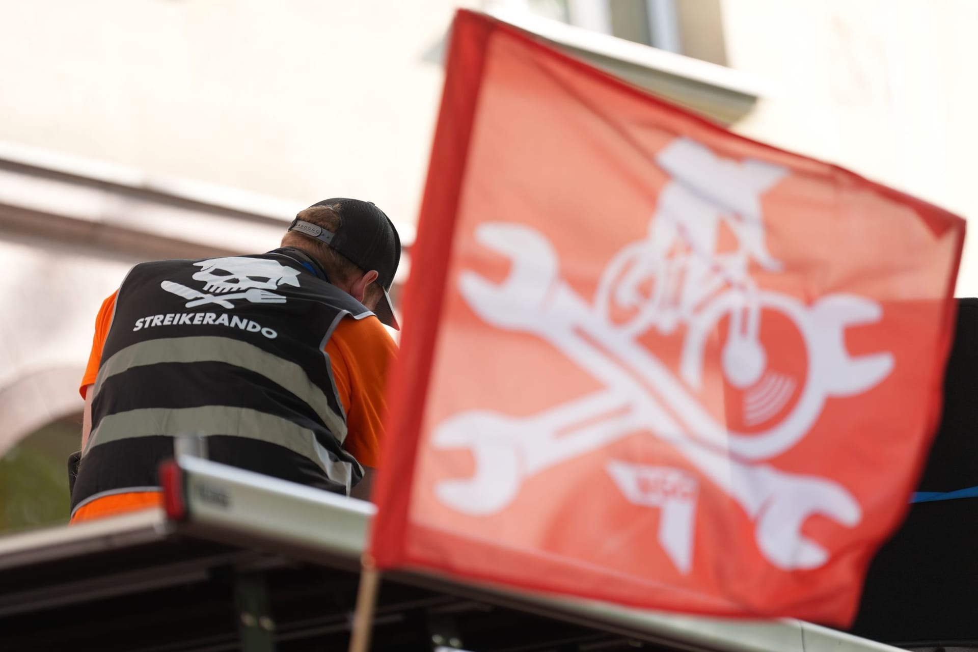 Demonstration gegen Kündigungspläne von Lieferando