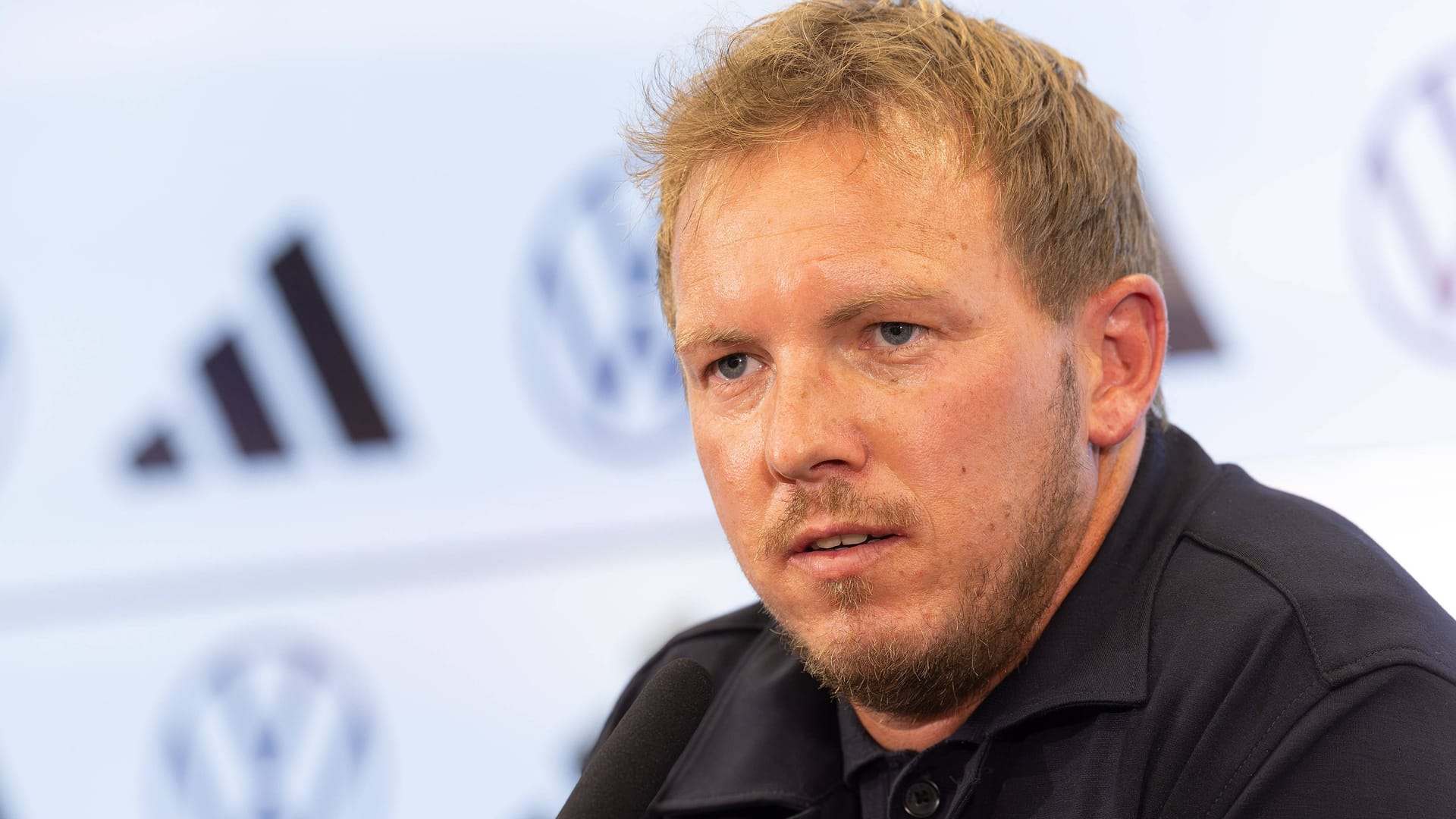 Julian Nagelsmann: Der Bundestrainer will eine "dominante" Leistung in der WM-Qualifikation sehen. Julian Nagelsmann: Der Bundestrainer will eine "dominante" Leistung in der WM-Qualifikation sehen.