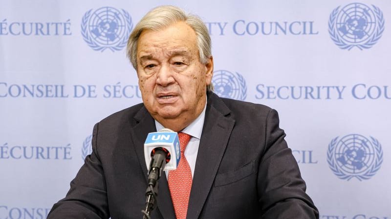 António Guterres, Generalsekretär der Vereinten Nationen (Archivbild): Für Guterres ist Gaza ein wichtiger Bestandteil eines palästinensischen Staates.