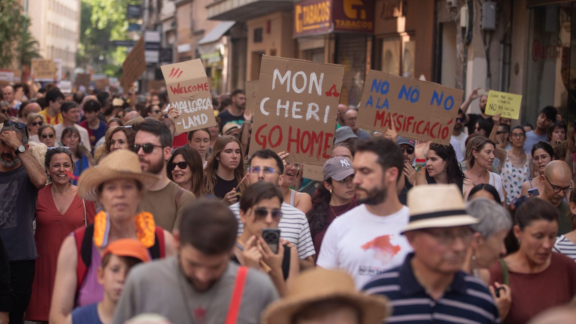Protest gegen Massentourismus auf Mallorca