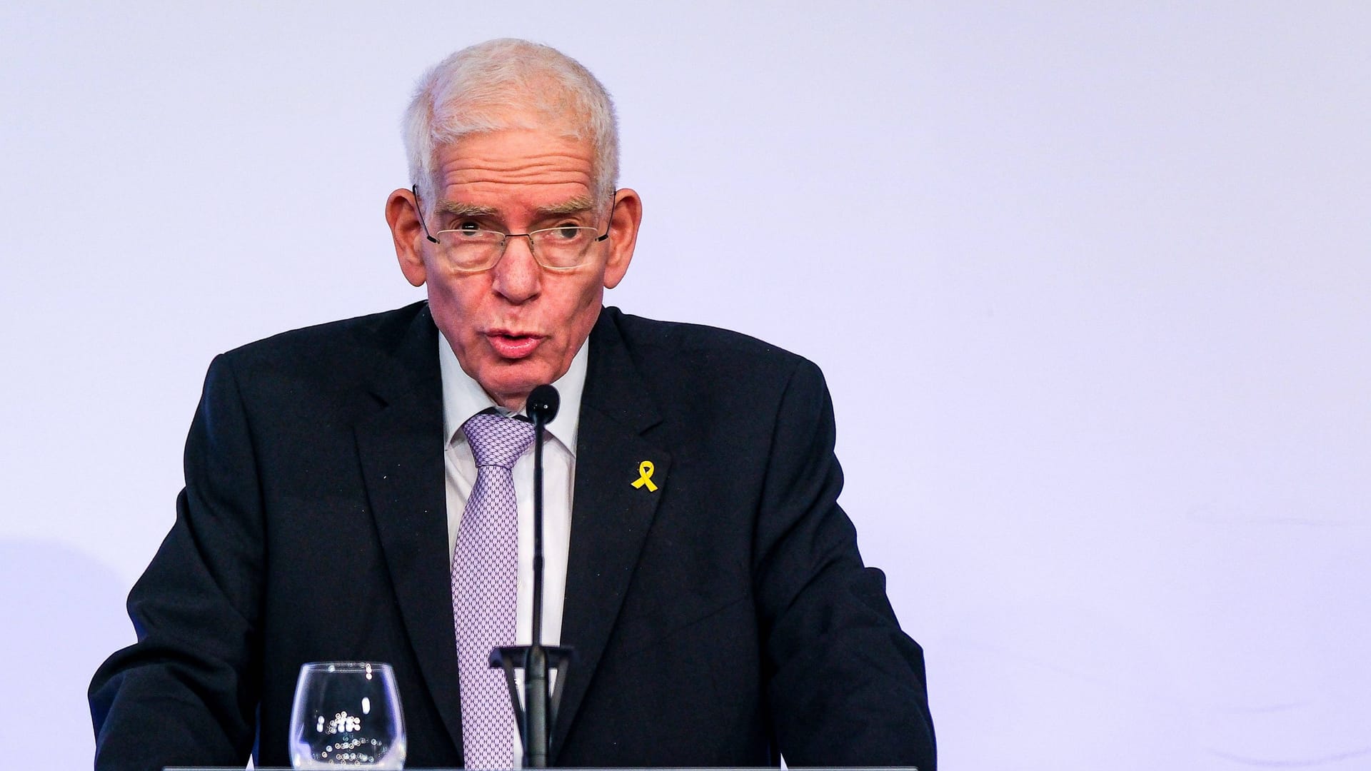Josef Schuster Praesident des Zentralrates der Juden in Deutschland am Tag des Gedenkens der Jüdische Gemeinde Frankfurt am Main