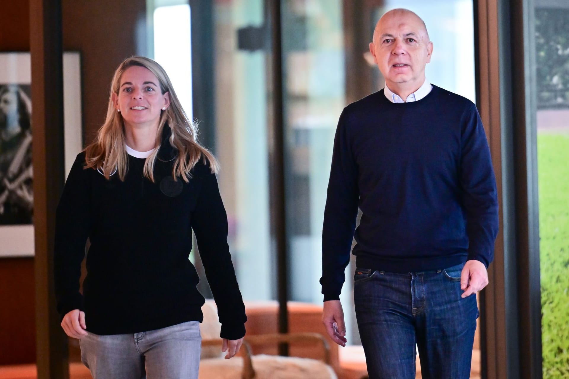 Nia Künzer und Bernd Neuendorf