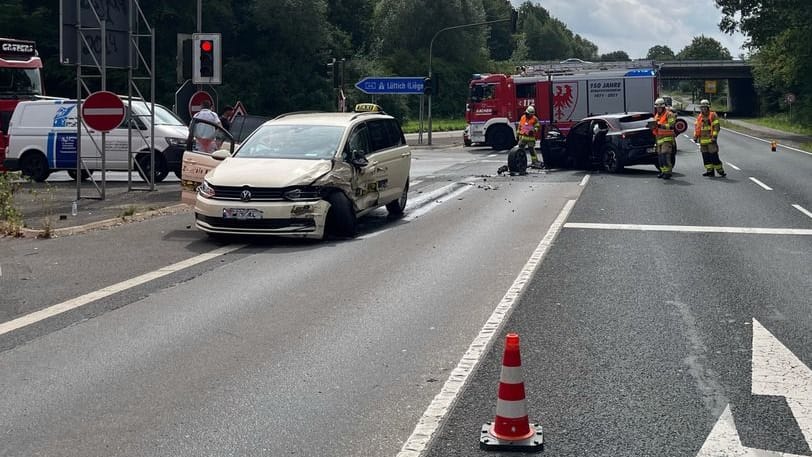 Der Unfallort: Auch ein 28-Jähriger wurde verletzt.
