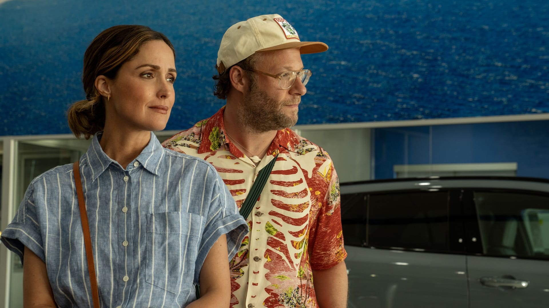 Rose Byrne und Seth Rogen und in "Platonic".