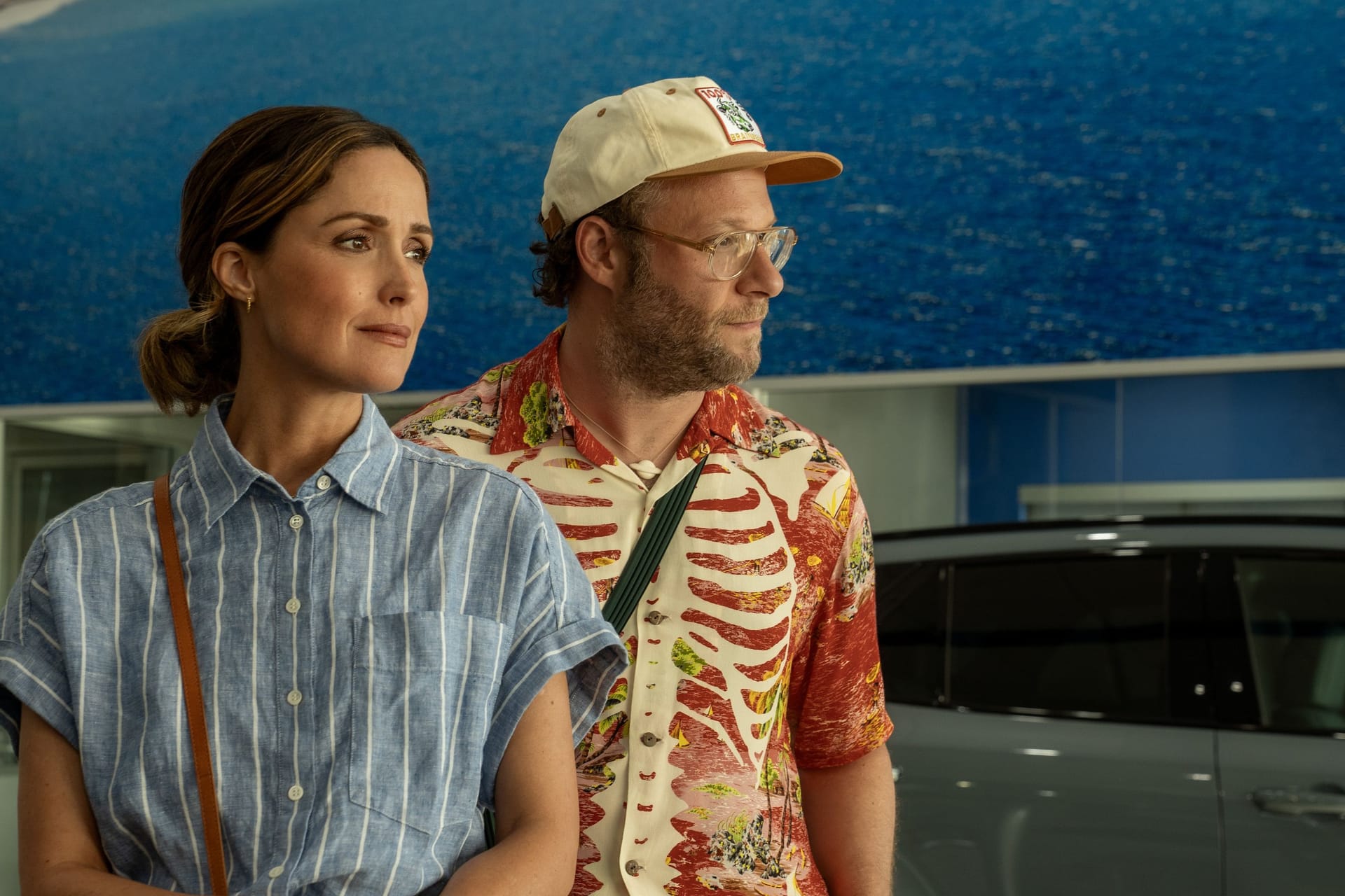 Rose Byrne und Seth Rogen und in "Platonic". Rose Byrne und Seth Rogen und in "Platonic".