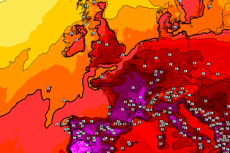 Das Icon-Wettermodell: Die Temperaturen steigen und steigen.