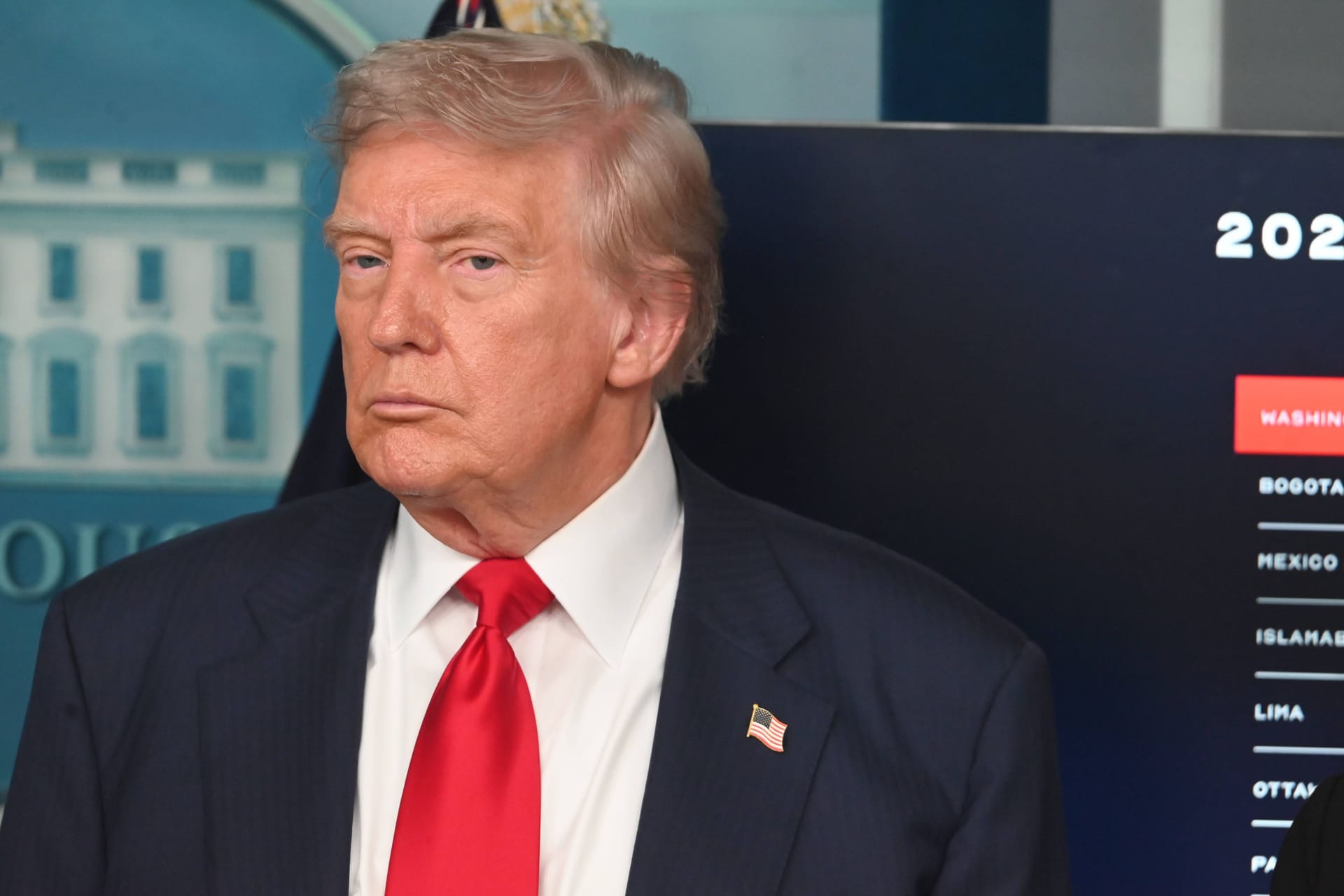 Donald Trump bei einem Pressebriefing im Weißen Haus. Unabhängige Zahlen gefallen dem US-Präsidenten in der Regel nicht so sehr.