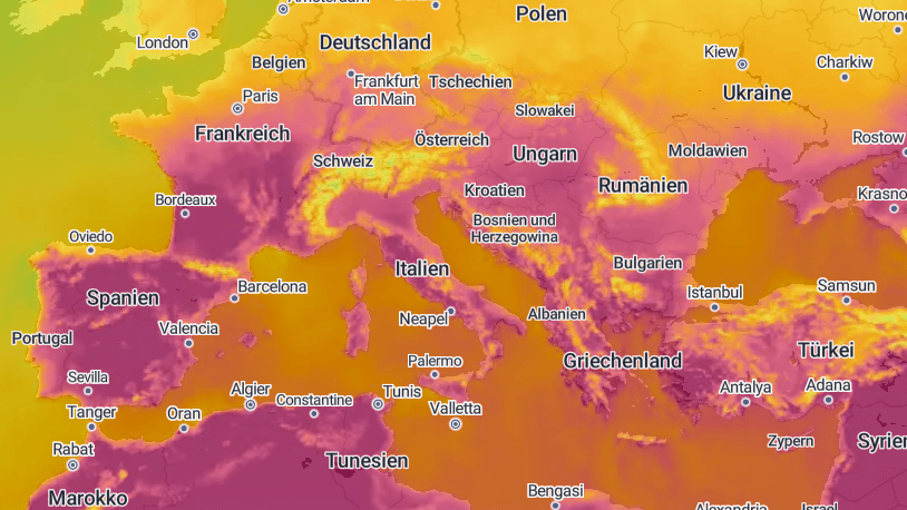 Wetter in Europa: Eine Hitzwelle hat Spanien, Griechenland und die Türkei im Griff.