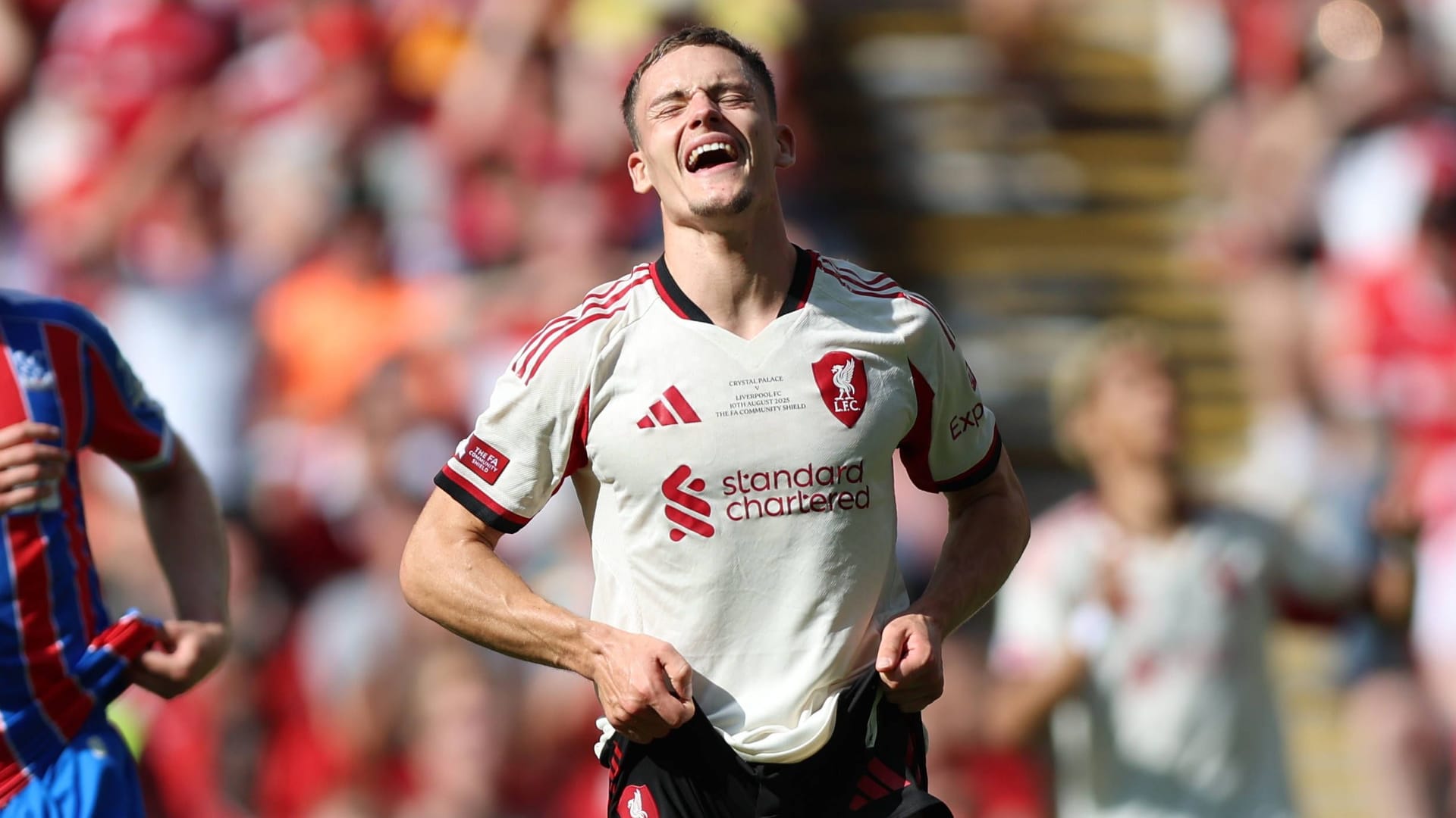 Wechselhaftes Spiel gegen Crystal Palace: Florian Wirtz verzweifelt im Community Shield. Wechselhaftes Spiel gegen Crystal Palace: Florian Wirtz verzweifelt im Community Shield.