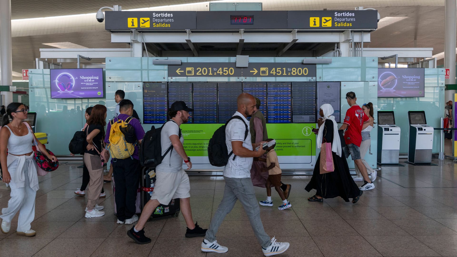 Der Flughafen El Prat in Barcelona: Vor dem Abflug gab es bei einer Familie Probleme mit einem Reisedokument.