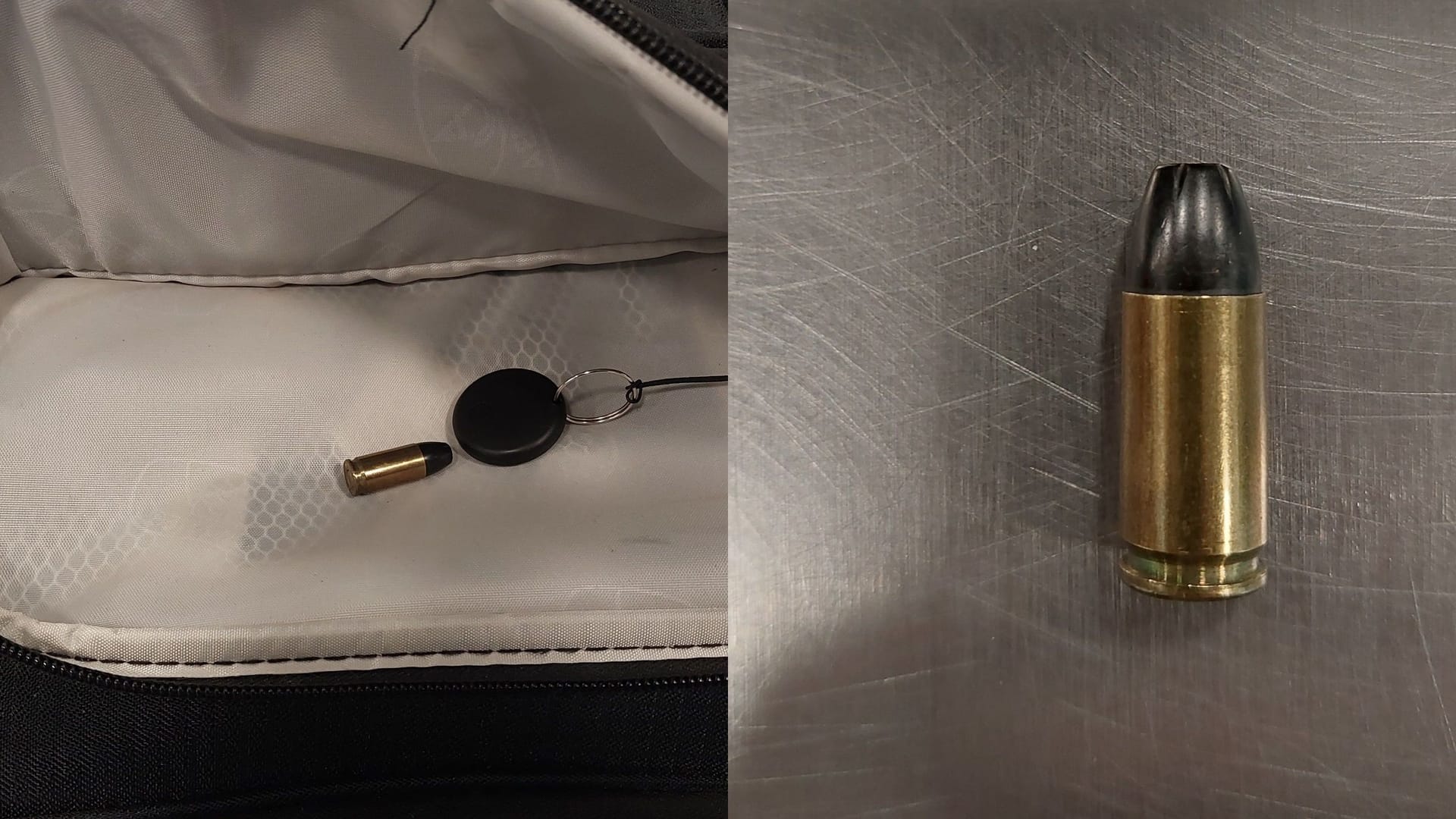 Die scharfe 9 mm Patrone im Handgepäck: Sie wurde bei einem Mann im Handgepäck entdeckt.