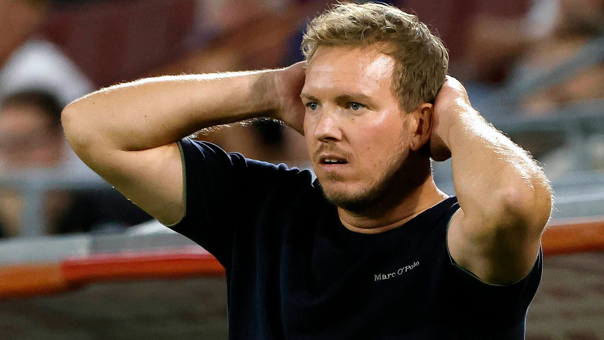 Zweifelnder Blick: Bundestrainer Julian Nagelsmann hatte mit der DFB-Elf zuletzt nicht viel Grund zum Jubeln.