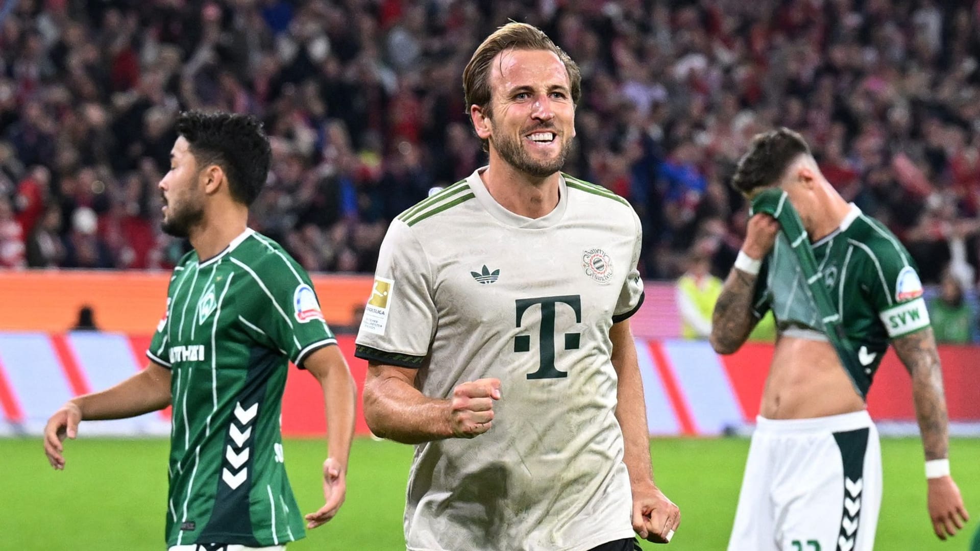 Harry Kane: Der Torjäger des FC Bayern ist mit zehn Bundesligatoren in fünf Spielen auf Rekordkurs.