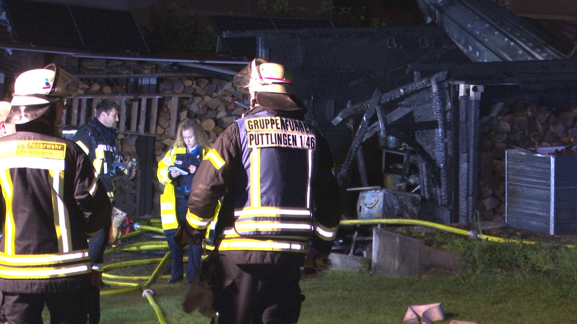 Der Einsatzort in Püttlingen: Eine brennende Gartenlaube wird zum Fall für die Kriminalpolizei.