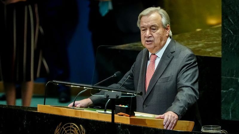 António Guterres: Der UN-Generalsekretär hob hervor, dass mit Baerbock eine Frau das Amt der Präsidentin der Generalversammlung übernommen hat. António Guterres: Der UN-Generalsekretär hob hervor, dass mit Baerbock eine Frau das Amt der Präsidentin der Generalversammlung übernommen hat.