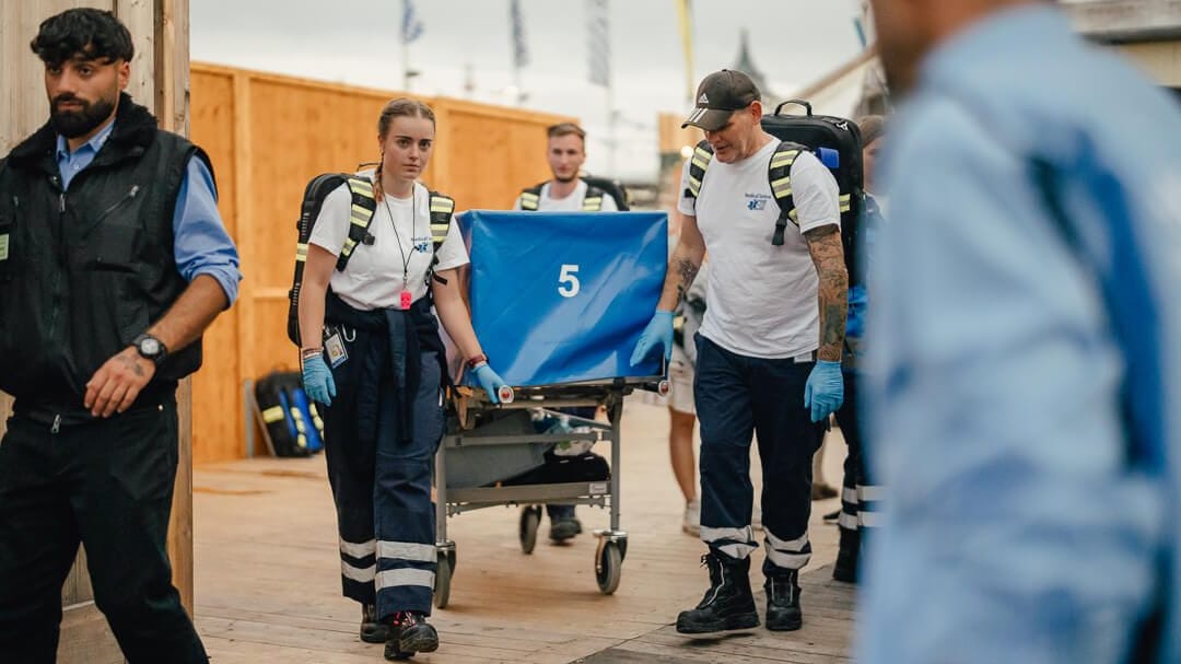 Einsatzkräfte der Aicher Ambulanz auf dem Oktoberfest: