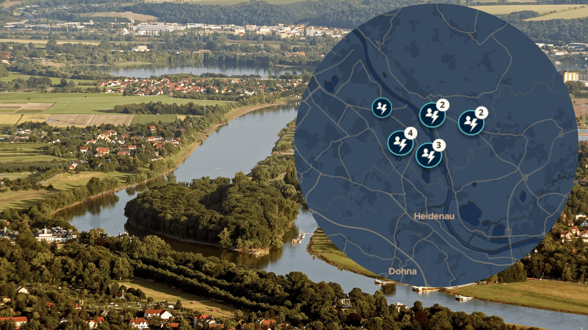 Luftbild über dem Südosten von Dresden (Symbolbild): Hier kam es am Morgen in Teilen zu Stromausfällen. Luftbild über dem Südosten von Dresden (Symbolbild): Hier kam es am Morgen in Teilen zu Stromausfällen.