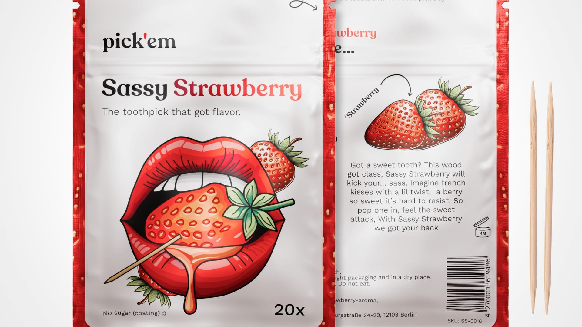 Zahnstocher mit Geschmack von Pick´em Zahnstocher mit Geschmack von Pick´em