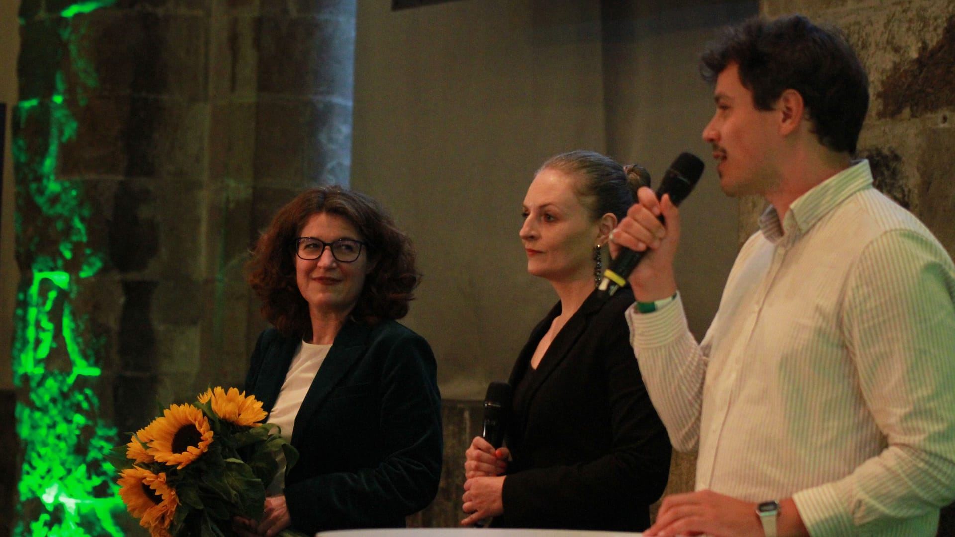 Die Kreisvorsitzenden Cyril Ibn Salem und Kirsten Jahn.