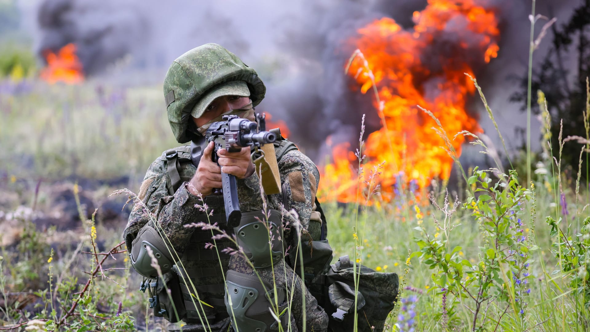 Russischer Soldat beim Training: Russland bedroht die Nato. Russischer Soldat beim Training: Russland bedroht die Nato.