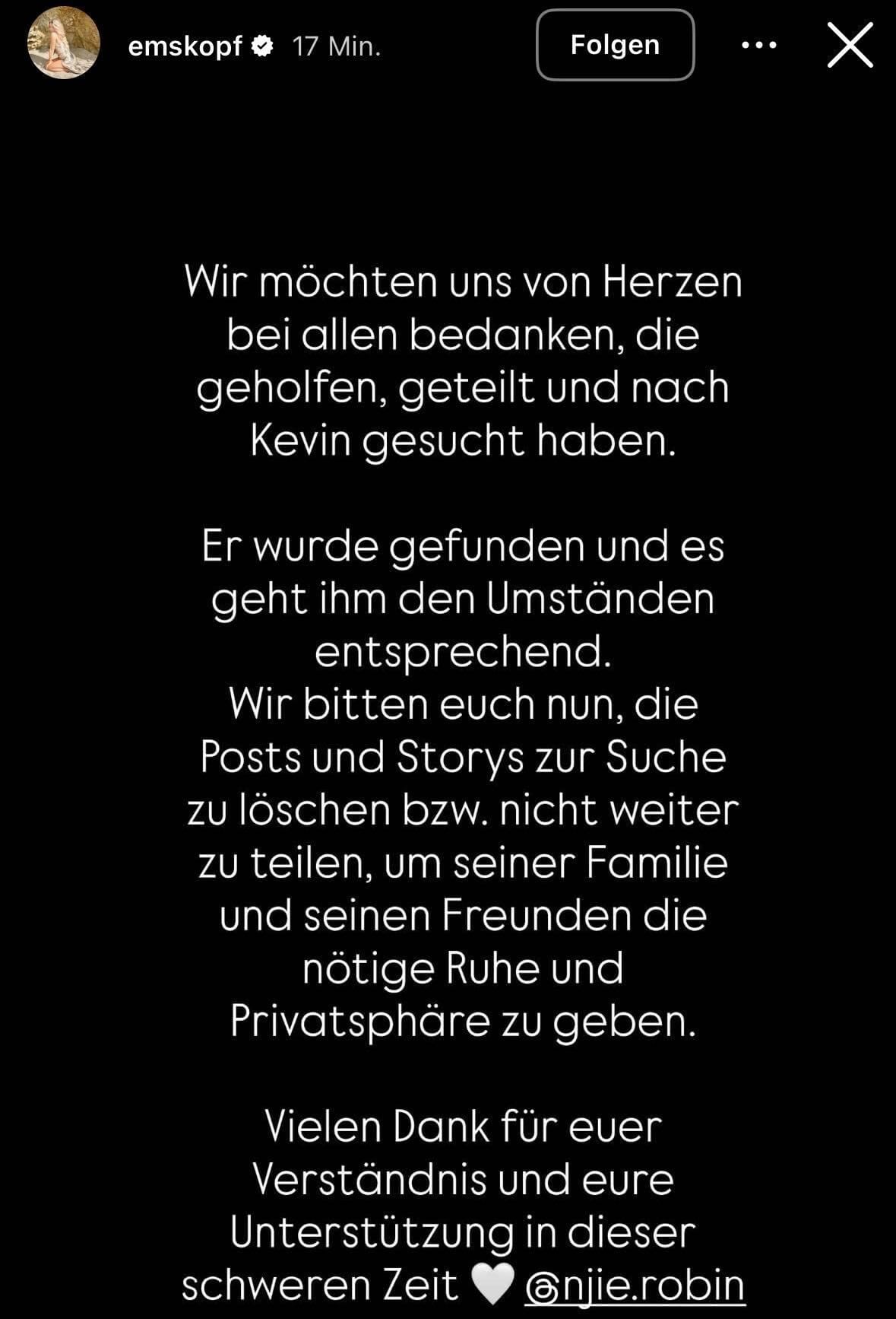 In einem Statement gibt Njies Ex-Freundin Entwarnung. In einem Statement gibt Njies Ex-Freundin Entwarnung.