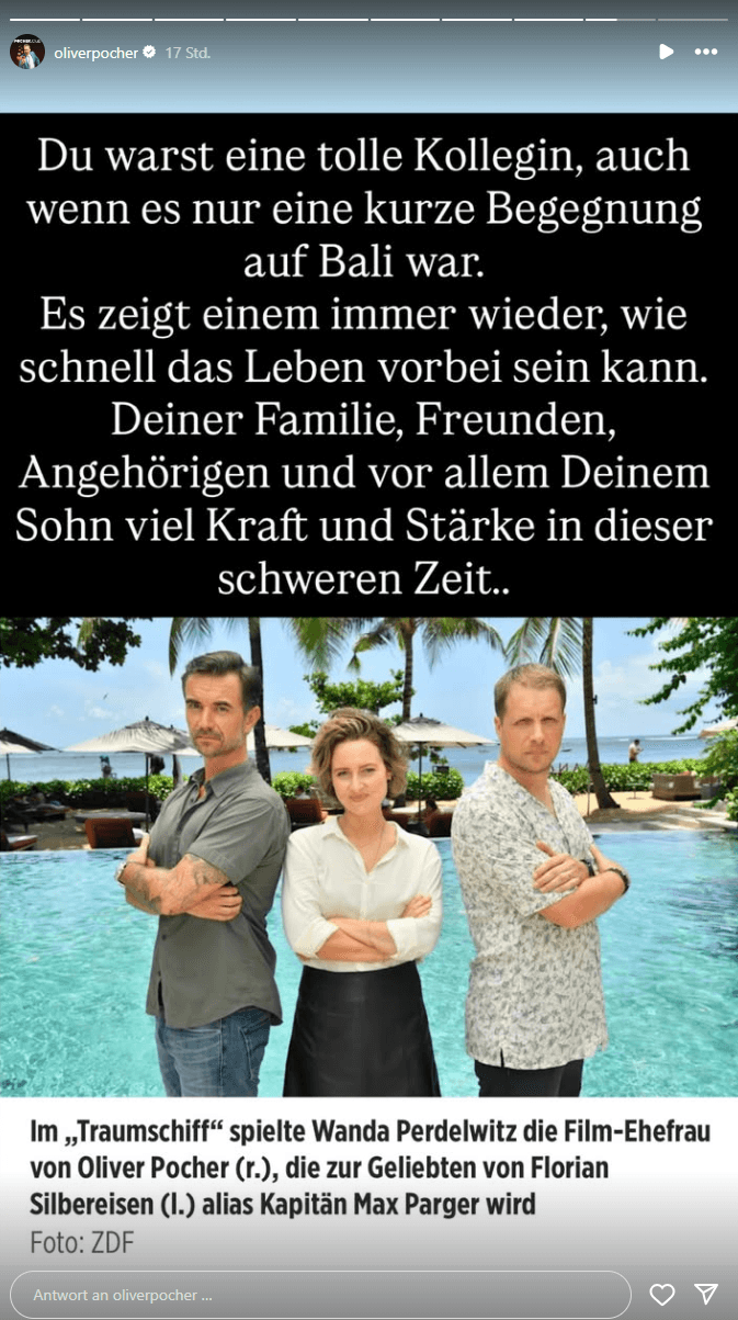 Oliver Pocher: Er spielte im "Traumschiff" den Ehemann von Wanda Perdelwitz.